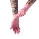 Caixa com 100 luvas de nitrilo rosa Saferly