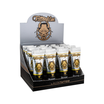 Aloe Tattoo Tattoofilm Nova fórmula - 15 ml - Conjunto Expositor com 16 Unidades