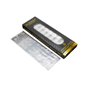 Bishop Power Wand Machine Bags with black packaging and plastic protective bag displayed.