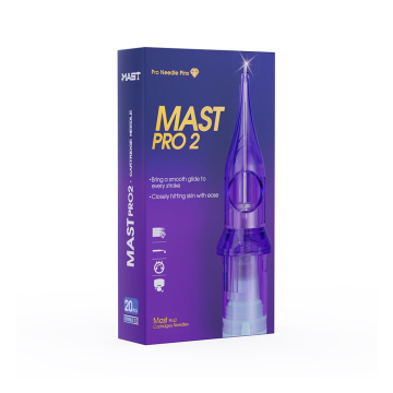 Caixa de 20 cartuchos de agulha DragonHawk Mast Pro 2 - Taper médio, Magnum redondo
