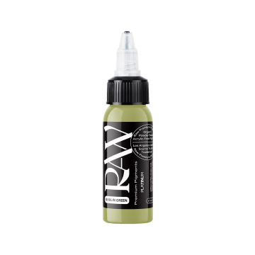 Raw Pigments Platinum - Goblin Green - Tinta para tatuagem - 30ml