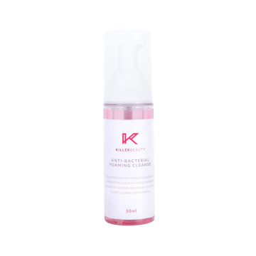 Killer Beauty Anti-Bacterial Pink Foaming Cleanse bottle with pump dispenser, 50ml