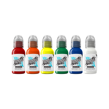 Conjunto de Tintas para tatuagem da World Famous Limitless - Simple Set - 6x 30 ml