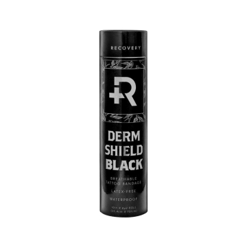 Recovery Derm Shield Filme Protetor para Tatuagem - Rolo de 25 cm x 7,3 m - Preto