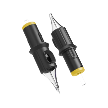 Caixa com 20 Cartuchos de Agulha Ghost Black - Round Shader Long Taper