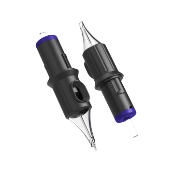 Caixa com 20 Cartuchos de Agulha Ghost Black - Round Liner Long Taper