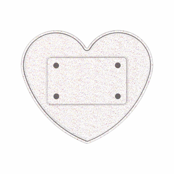 Ghost Heart Glitter Tampo de bandeja (Apenas bandeja)