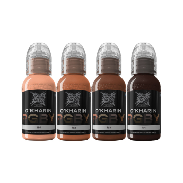 Tintas para tatuagem da World Famous Limitless - Sasha O'Kharin RGBY Red Set - 4x 30 ml