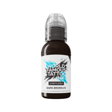 Tinta para tatuagem World Famous Limitless - Dark Brown 3 30 ml
