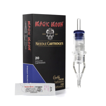 Caixa de 20 Cartuchos Magic Moon 0,35mm Redondos para Traçar Reta Cone Longo