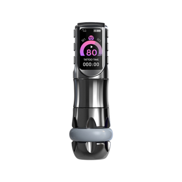 OG Inspiration Wireless Tattoo Pen - Cinza Nuvem com anéis de múltiplas cores/tamanhos - traços de 3,5mm