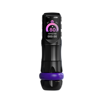 OG Inspiration Wireless Tattoo Pen - Preto Místico com anéis de múltiplas cores e tamanhos - traços de 3,5mm