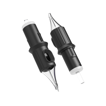 Caixa com 20 Cartuchos de Agulha Ghost Black - Fine Shader Long Taper