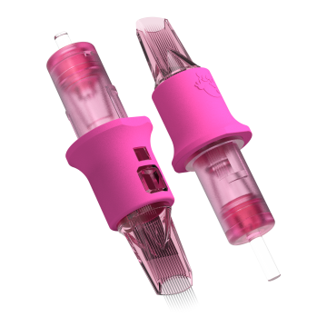 Caixa de 50 Cartuchos de Agulhas Ghost Pink - Soft Edge Bugpin Magnum Long Taper