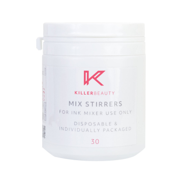 Tubo de 30 Misturadores de Plástico Esterilizados de Mistura de Tinta da Killer Beauty 