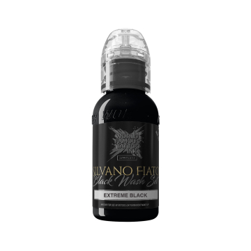 Tintas para tatuagem da World Famous Limitless - Silvano Fiato - Extreme Black - 30 ml