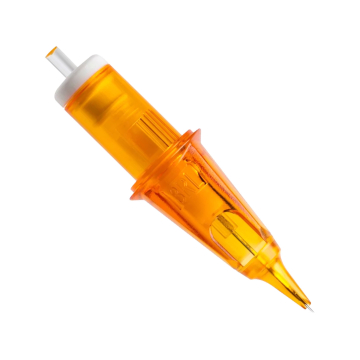 Caixa com 20 cartuchos de agulhas Peak Triton 0,25 mm - Liner redondo de Bugpins de taper longo (5,5 mm)