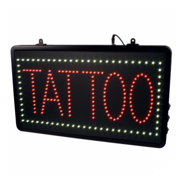 Sinal LED de Pendurar com Corrente para Estúdio de Tatuagens