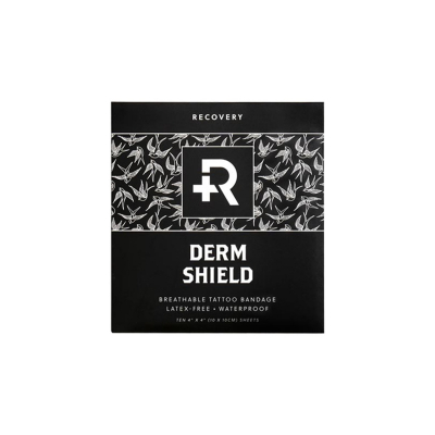 Recovery Derm Shield - Película protetora para tatuagem - Pacote de 10 unidades