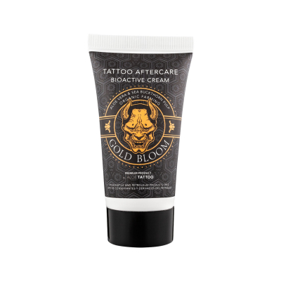Aloe Tattoo Gold Bloom Exibição de tubos de cuidados posteriores com nova fórmula 12x 30 g