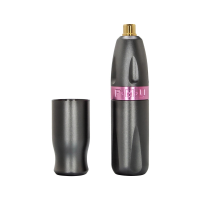Caneta Bishop PMU - Cinzento com Raiado Rosa - Traço de 2,5 mm