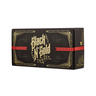 Caixa de 50 Black N Gold Legacy Agulhas de tatuagem premium - Magnum