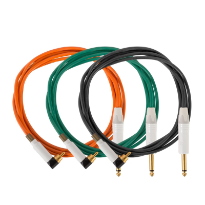 Cabo silicone 2m conexão RCA angulada Evolution Cords 'Medusa Silicone Range'