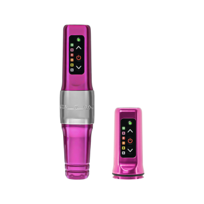 Máquina de tatuagem Microbeau Flux Mini com Powerbolt Mini adicional - Bubblegum