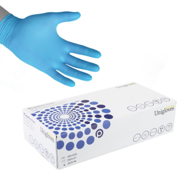 Caixa de 100 Luvas de Nitrilo Pérola Sapphire Unigloves