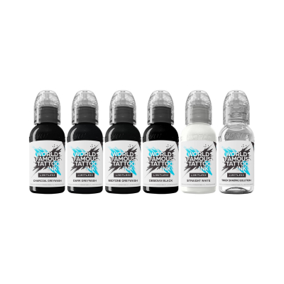 Tinta para tatuagem World Famous Limitless - Dark Set - 6x 30ml