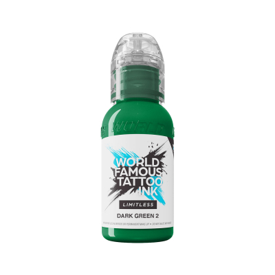 Tinta para tatuagem World Famous Limitless - Verde escuro 2 30 ml
