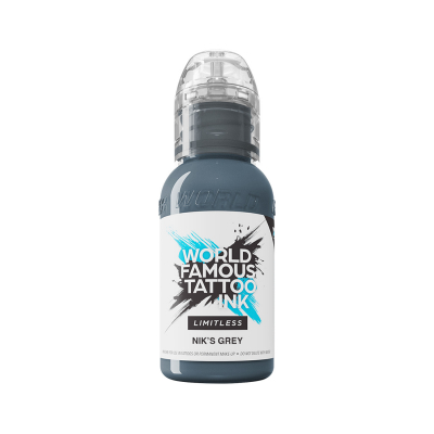 Tinta Para Tatuagem World Famous Limitless - Nik's gray 30 ml