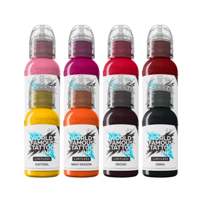 Tinta Para Tatuagem World Famous Limitless - Ryan Smith Flower Set - 8x 30 ml