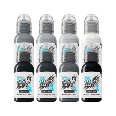 World Famous Limitless Tattoo Ink - Thomas Carli Jarlier Volcanic Tones Set - 8x 30 ml