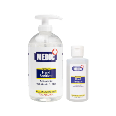 Gel Desinfetante de Mãos de 70% Álcool Antisséptico Instantâneo Medic