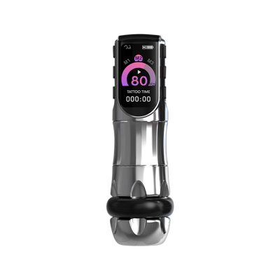 OG Inspiration Wireless Tattoo Pen - Prata com anéis de múltiplas cores/tamanhos - traços de 3,5mm