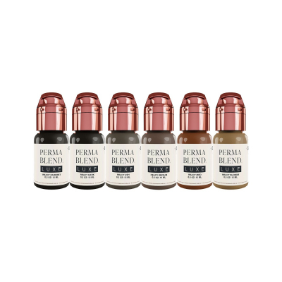 Tintas para PMU da Perma Blend Luxe - Ready, Set, Go Pre-Modified Set 6x15ml