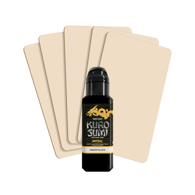 Pacote prático 4 – Tinta expirada - Kuro Sumi Imperial Demon Black 88 ml com 5 Practice Skins