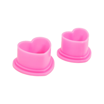 Saco de 500 Saferly Heart Ink Cups - Rosa