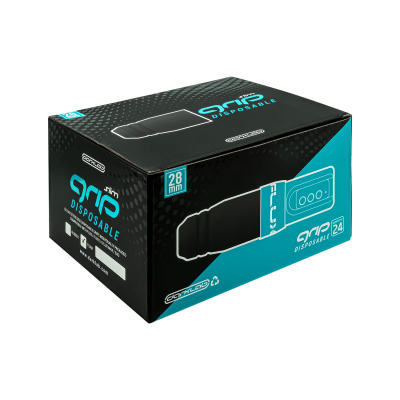 Caixa com 24 grips descartáveis da FK Irons Black Flux S Foam (Slim)
