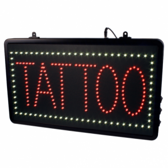Sinal LED de Pendurar com Corrente para Estúdio de Tatuagens