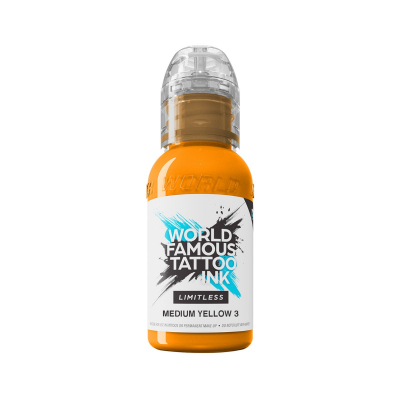 Tinta para tatuagem World Famous Limitless - Medium Yellow 3 30 ml