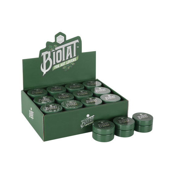 Caixa de 24 unidades de BIOTAT Tattoo Clove Soft Butter 25 ml para expositor de estúdio