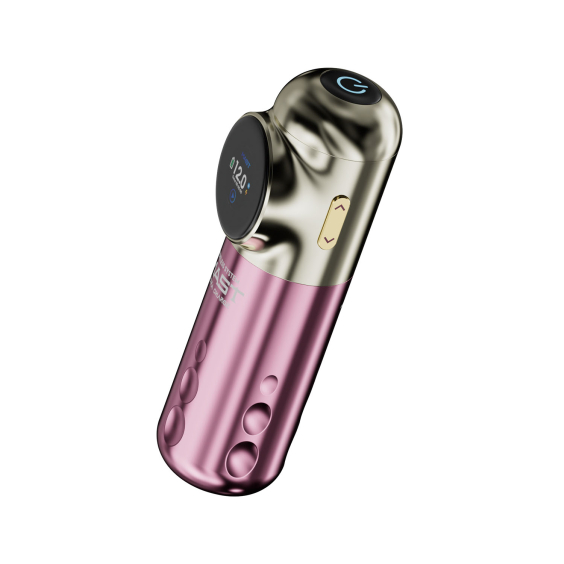 Máquina de tatuagem Dragonhawk Mast Archer S - Ouro e rosa - Traço de 4,2 mm