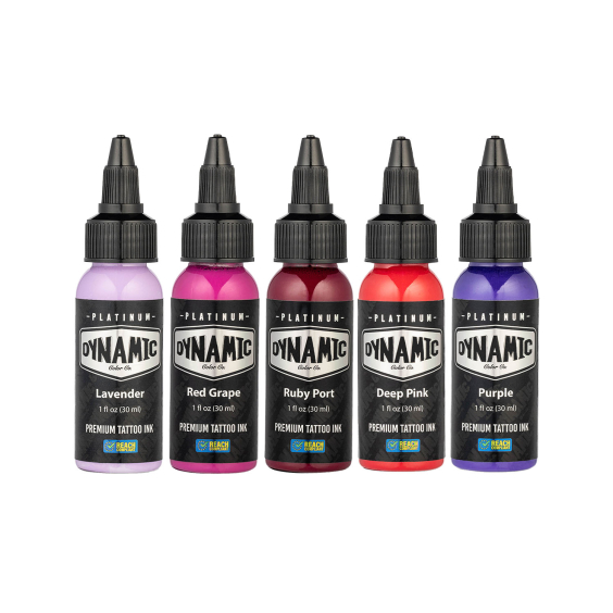 Tinta Para Tatuagem Platinum by Dynamic - Conjunto de Lush 5x 30 ml