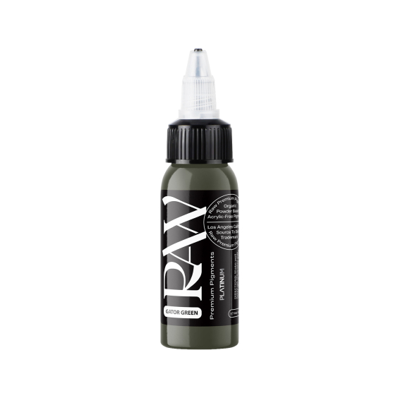 Raw Pigments Platinum - Gator Green - Tinta para tatuagem - 30ml