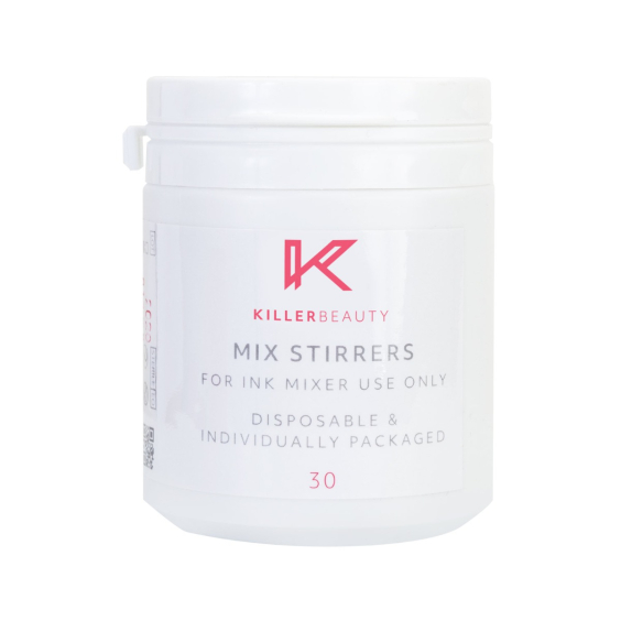 Tubo de 30 Misturadores de Plástico Esterilizados de Mistura de Tinta da Killer Beauty 