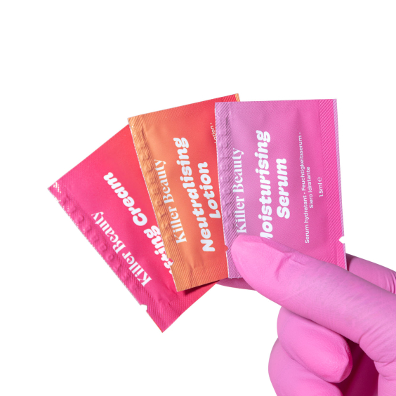 Killer Beauty Vegan Lash Lift Brow Lamination Saquetas de 1,5 ml Passos 1 a 3 (30 saquetas)