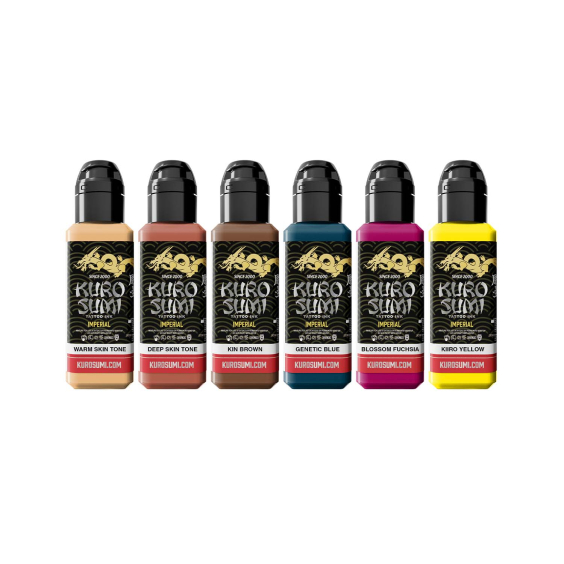 Tinta Para Tatuagem Kuro Sumi Imperial - Nicole Zulianello Anime Set 6x 44 ml