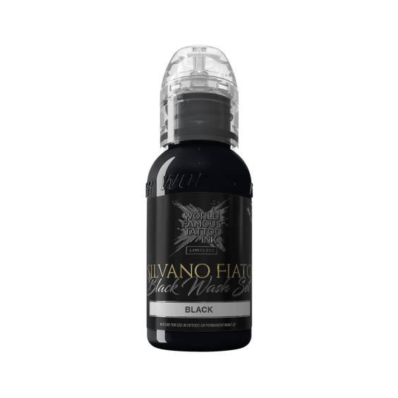 Tintas para tatuagem da World Famous Limitless - Silvano Fiato - Black - 30 ml